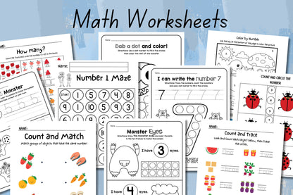 600+ Kids Learning Printable Activity Worksheets Bundle